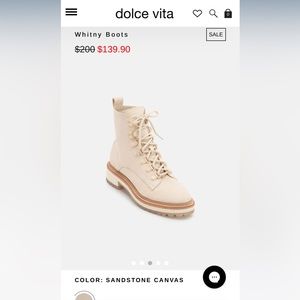 Dolce Vita crème combat boots
